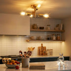 Ephemeral Four Lights Semi Flush Mount Pendant