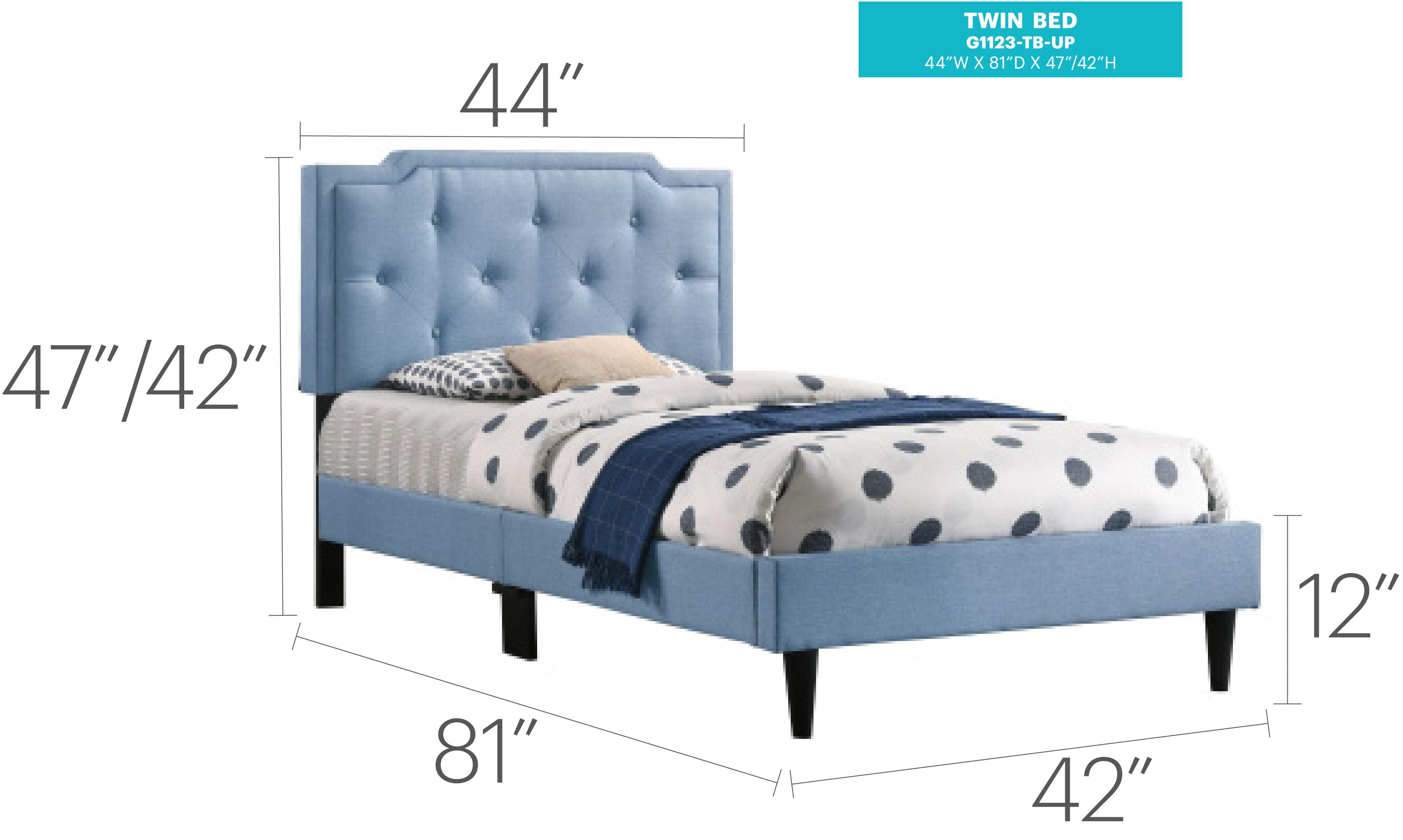 Stylish Twin Bed In Vibrant