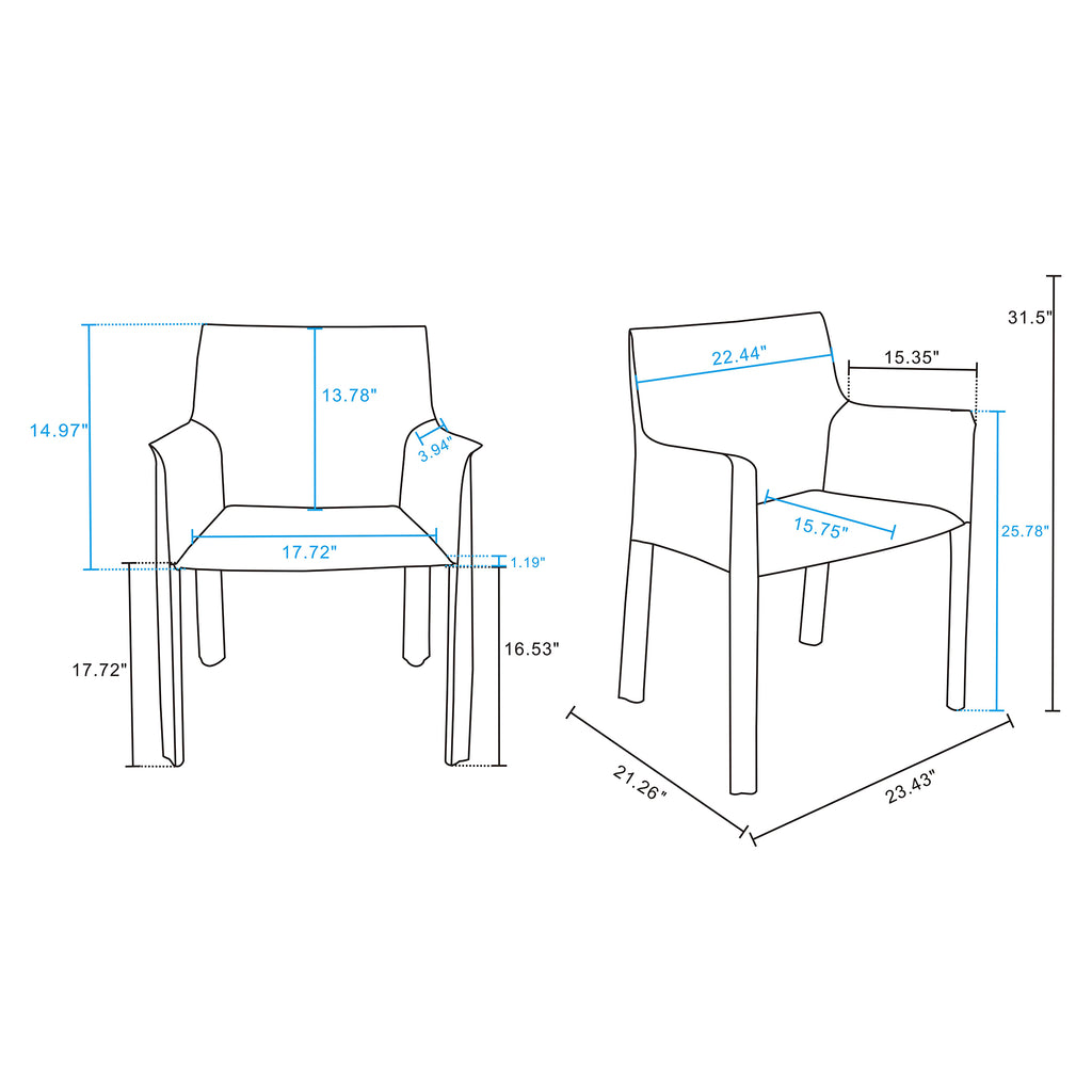 Vogue Vegan Leather Dining Chair