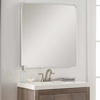Ockenfels Modern Arched Silver Gray Wall Mirror
