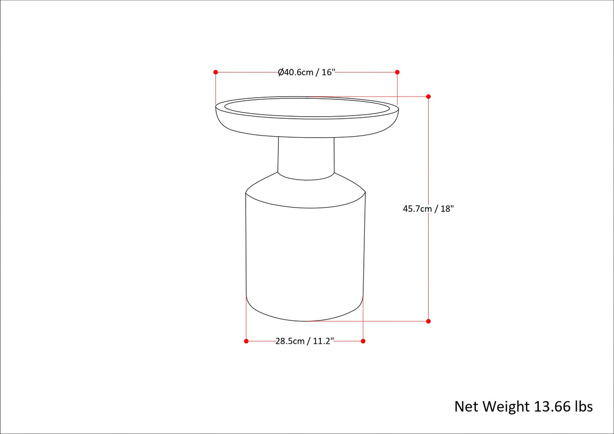 Haynes Solid Mango Accent Table