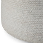 Serena 18 Inch Wide Round Braided Pouf