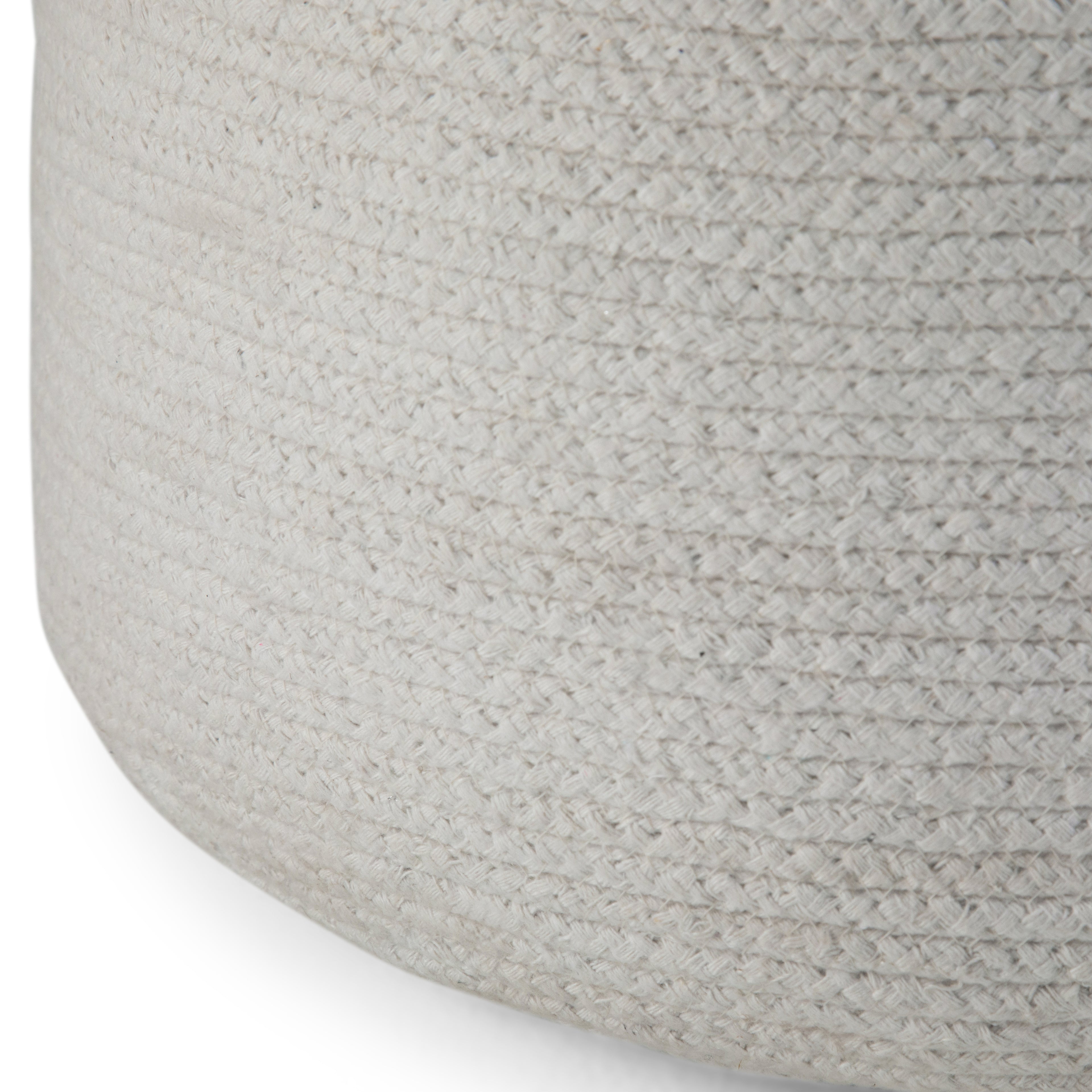 Serena 18 Inch Wide Round Braided Pouf
