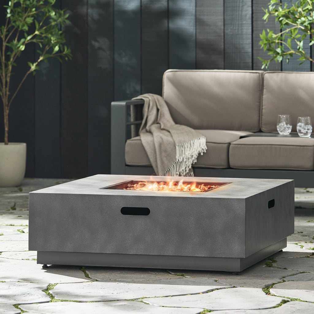 Square Iron Fire Pit - 50,000 BTU