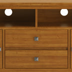 Cosmopolitan 72 Inch Wide Solid Wood TV Stand in Light Golden