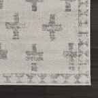 Tigris Swiss Cross Ivory&Gray Area Rug - Clearance