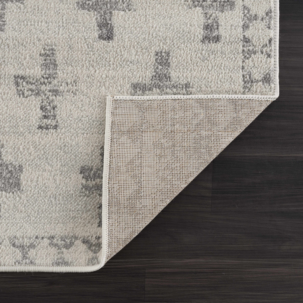 Tigris Swiss Cross Ivory&Gray Area Rug - Clearance