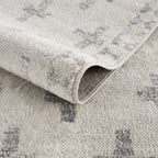 Tigris Swiss Cross Ivory&Gray Area Rug - Clearance