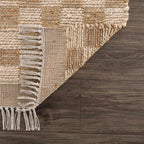 Ionut Checkered Jute Area Rug
