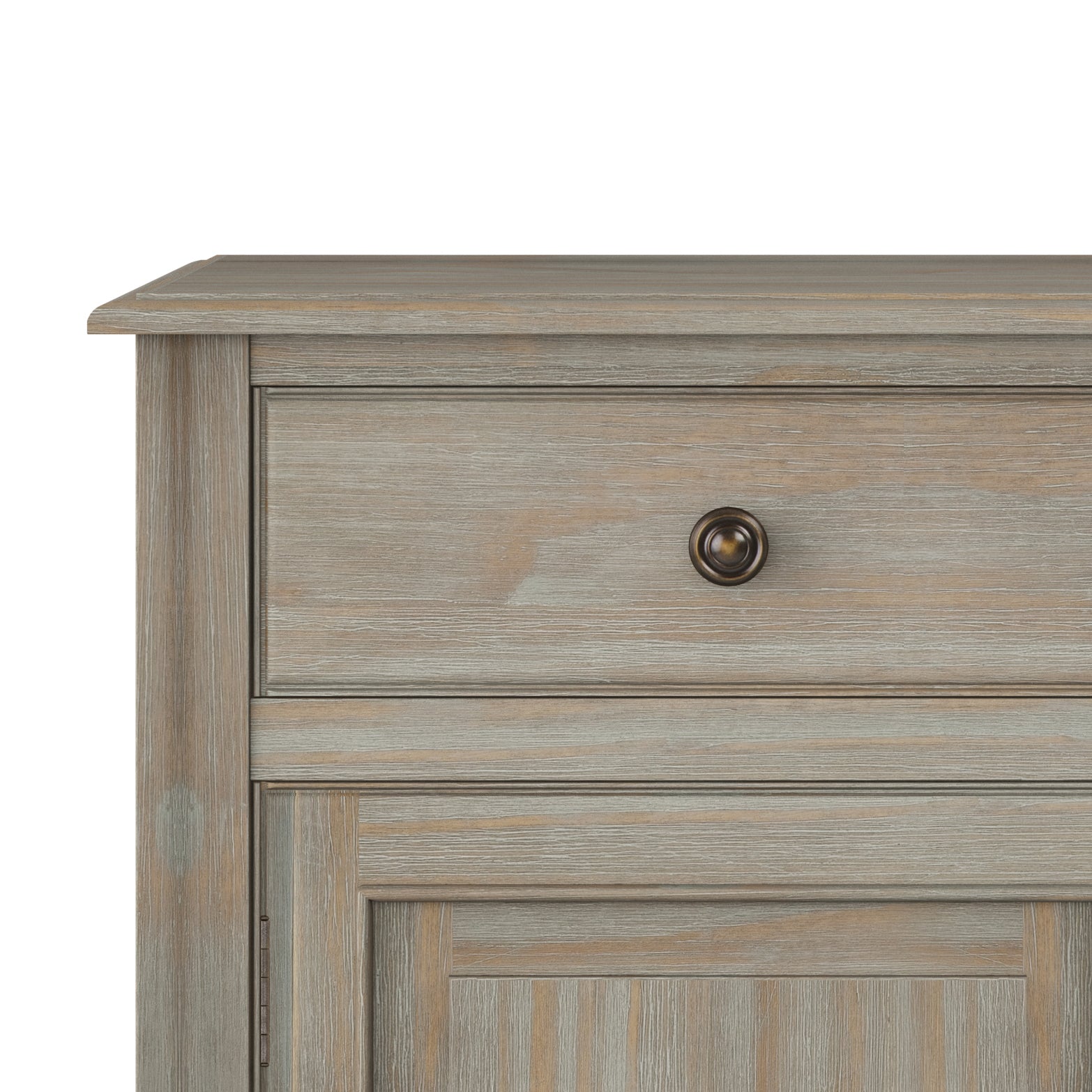 Connaught Solid Wood Entryway Storage Cabinet in Distressed