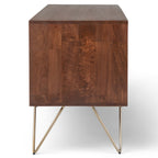 Hunter 60 Inch Wide Solid Mango Wood TV Stand in Urban