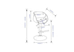 Amery Adjustable Swivel Bar Stool - Denim