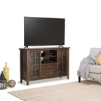 Artisan 53 Inch Wide Solid Wood Tall TV Stand