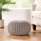 Moro Knitted Cotton 20 x 20 Round Pouf
