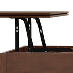 Artisan 46 Inch Wide Solid Wood Lift Top Coffee Table in Russet