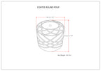 Coates 18 Inch Wide Round Pouf