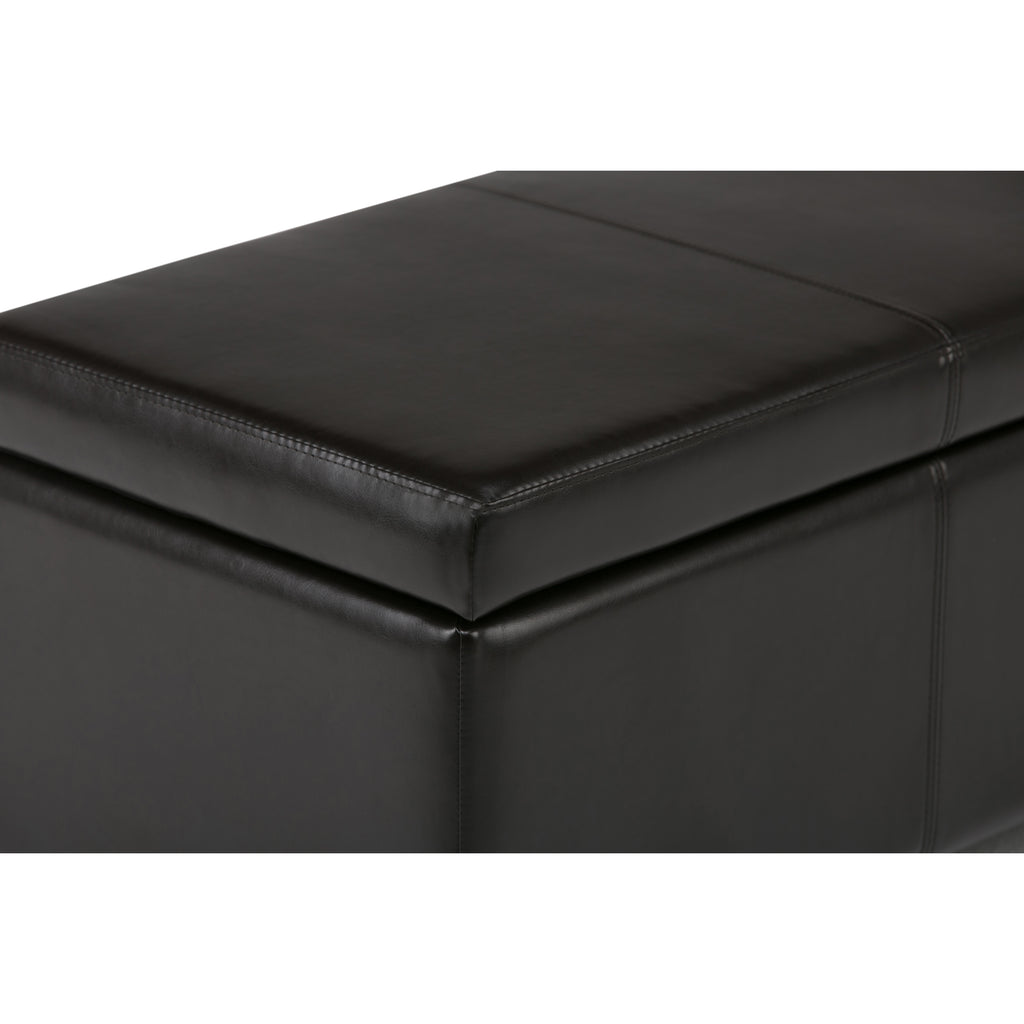 Avalon 48 Inch Wide Storage Ottoman Bench in Tanners