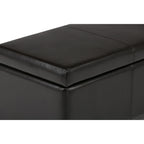 Avalon 48 Inch Wide Storage Ottoman Bench in Tanners