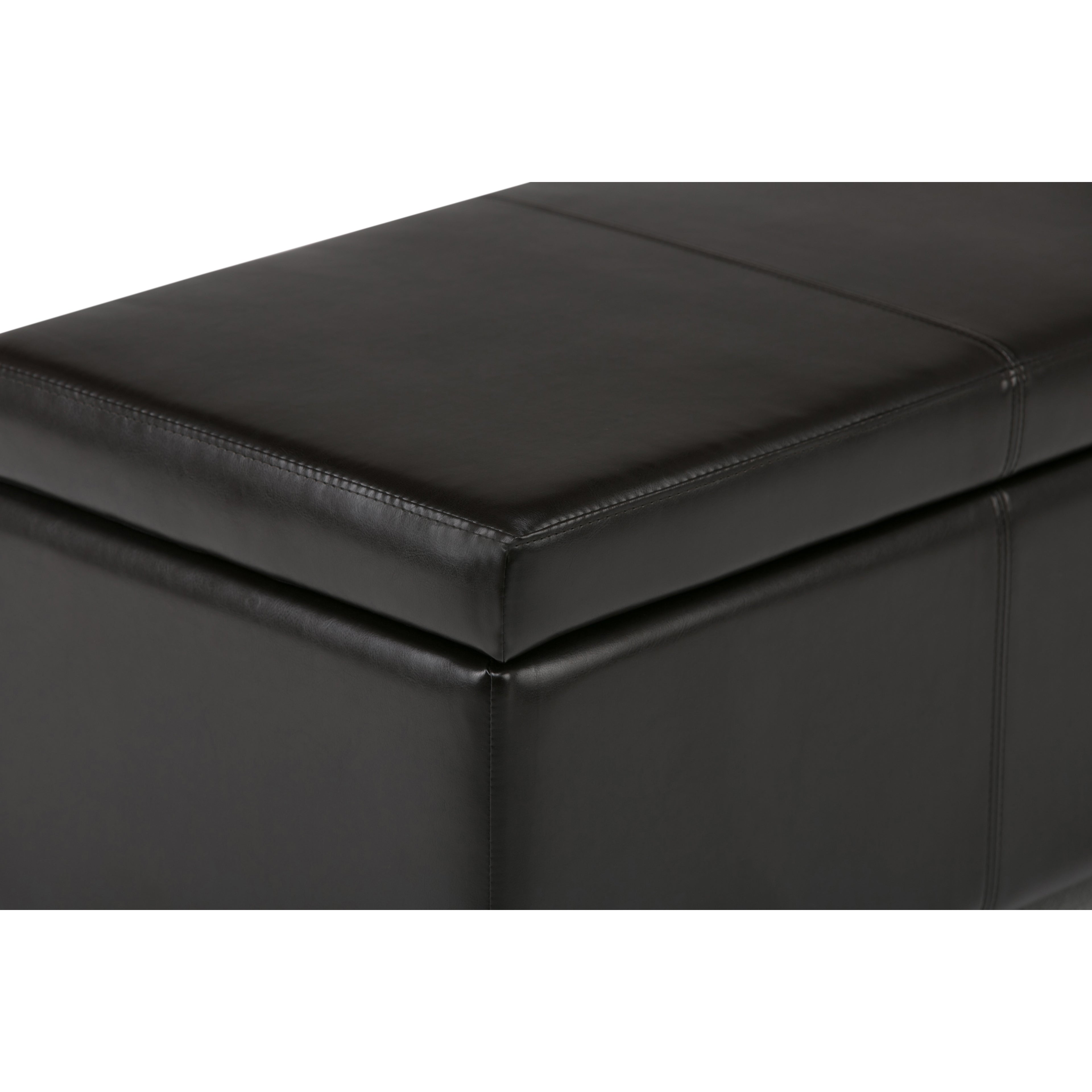 Avalon 48 Inch Wide Storage Ottoman Bench in Tanners