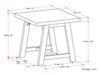 Sawhorse End Table - Distressed