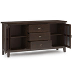 Artisan 60 Inch Wide Solid Wood Large Sideboard Buffet