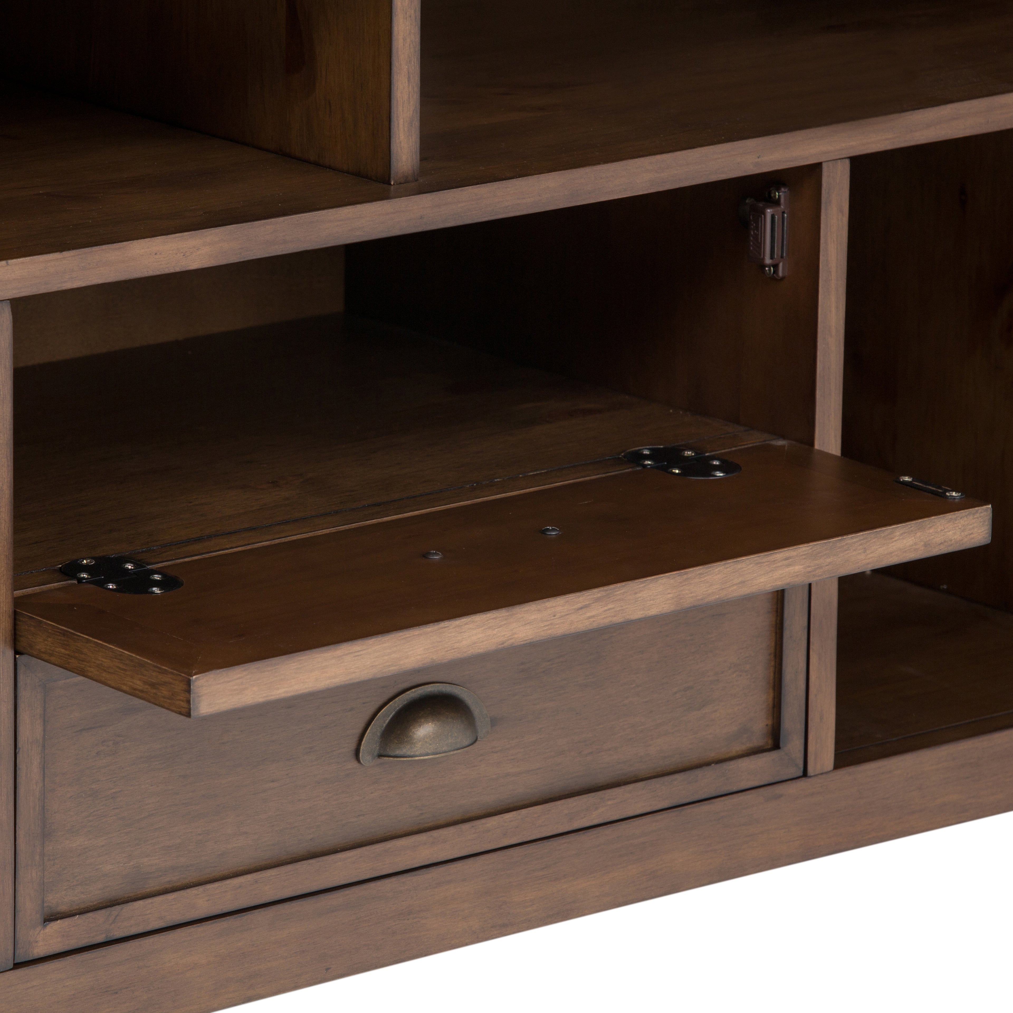Redmond 72 Inch Wide Solid Wood TV Stand in Rustic