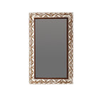 29.13"×47.24" Rectangular Carved Leaf Wall Mirror