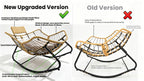 39.37" Papasan Rocking Chair - Outdoor Oversized Patio Egg Chair