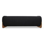 Alpine 90.5" Sherpa Sofa, Ebony