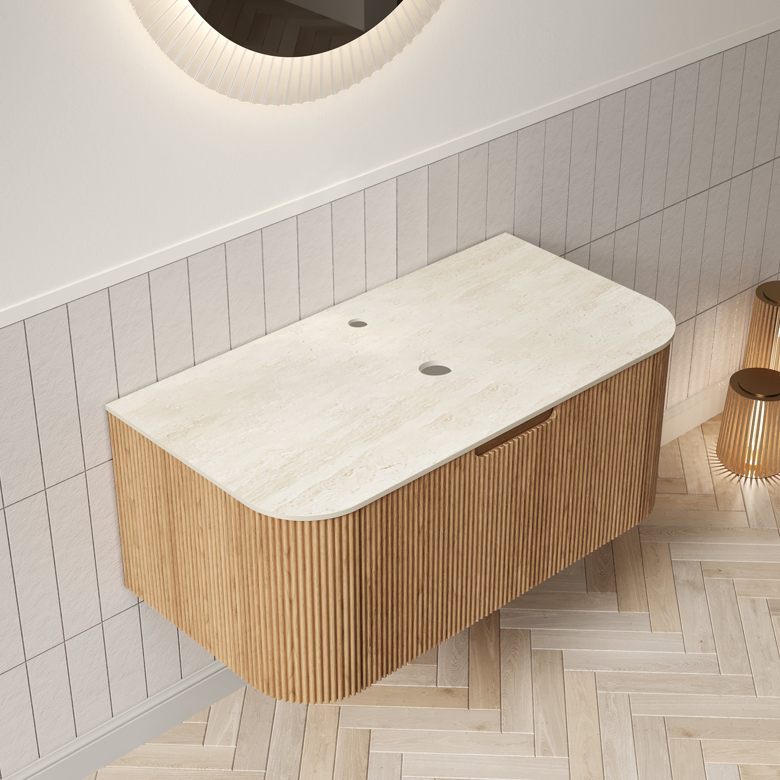 DINA 36'' Wall Mounted Plywood Cabinet with 1 Drawer