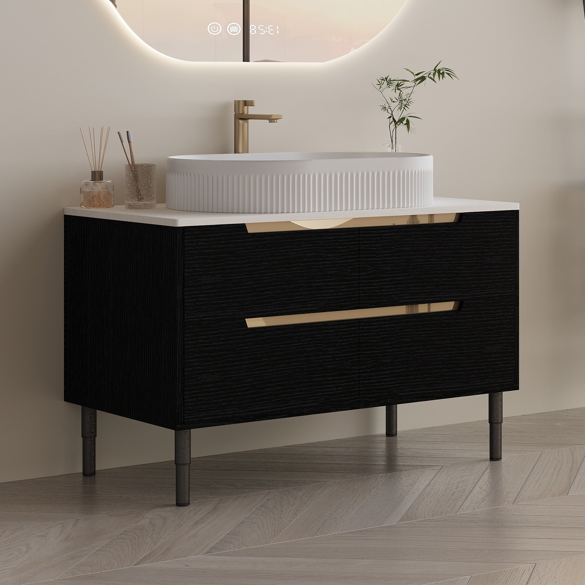36 Inch Bathroom Vanity with Ceramic Integrated Sink