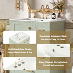 24.8" Bathroom Vanity with Ceramic Sink