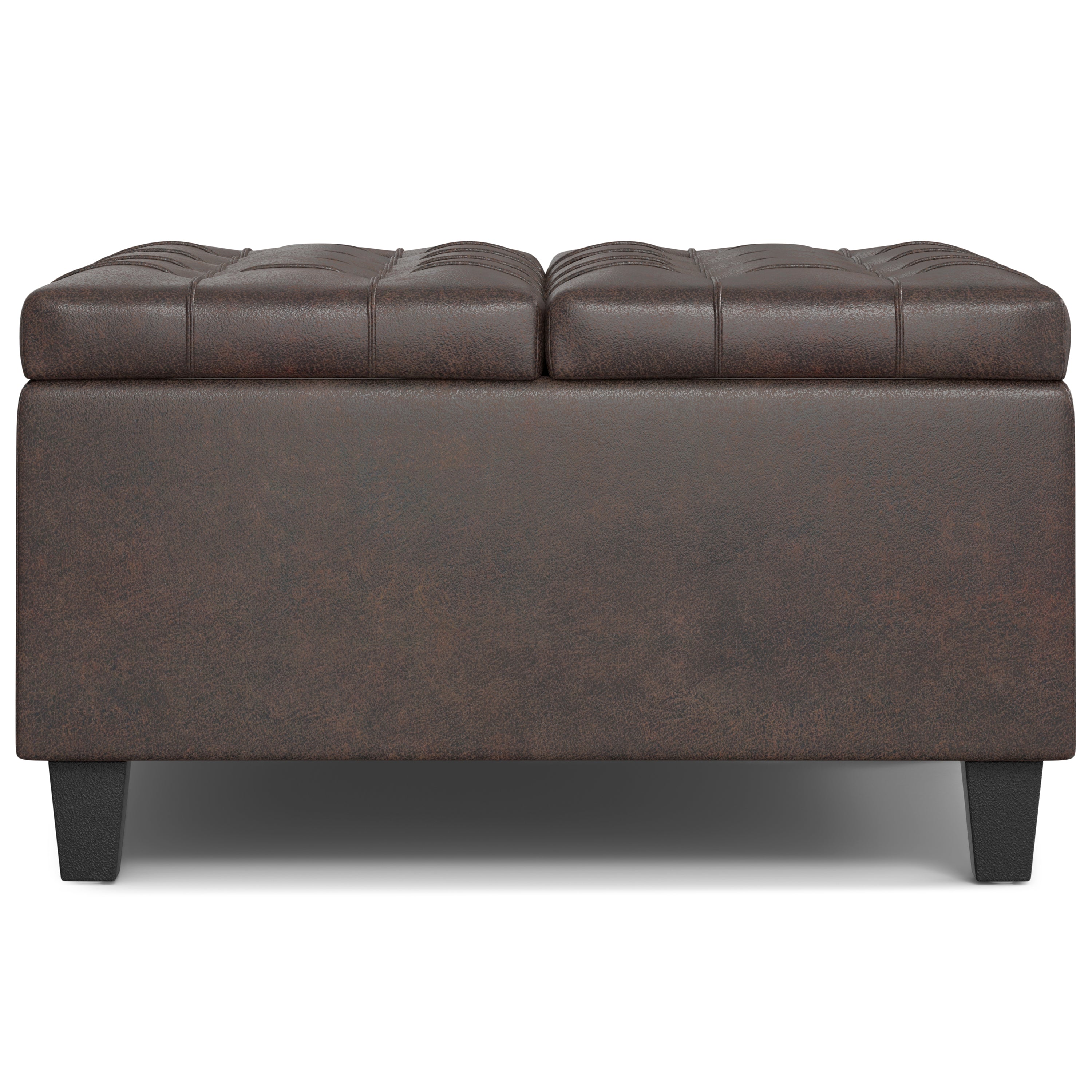 Harrison 30 Inch Wide Small Square Coffee Table Storage Ottoman
