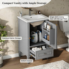 20" Bathroom Vanity with Ceramic Sink