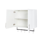 Bathroom Wall Cabinet with Adjustable Shelf and Towel Bar