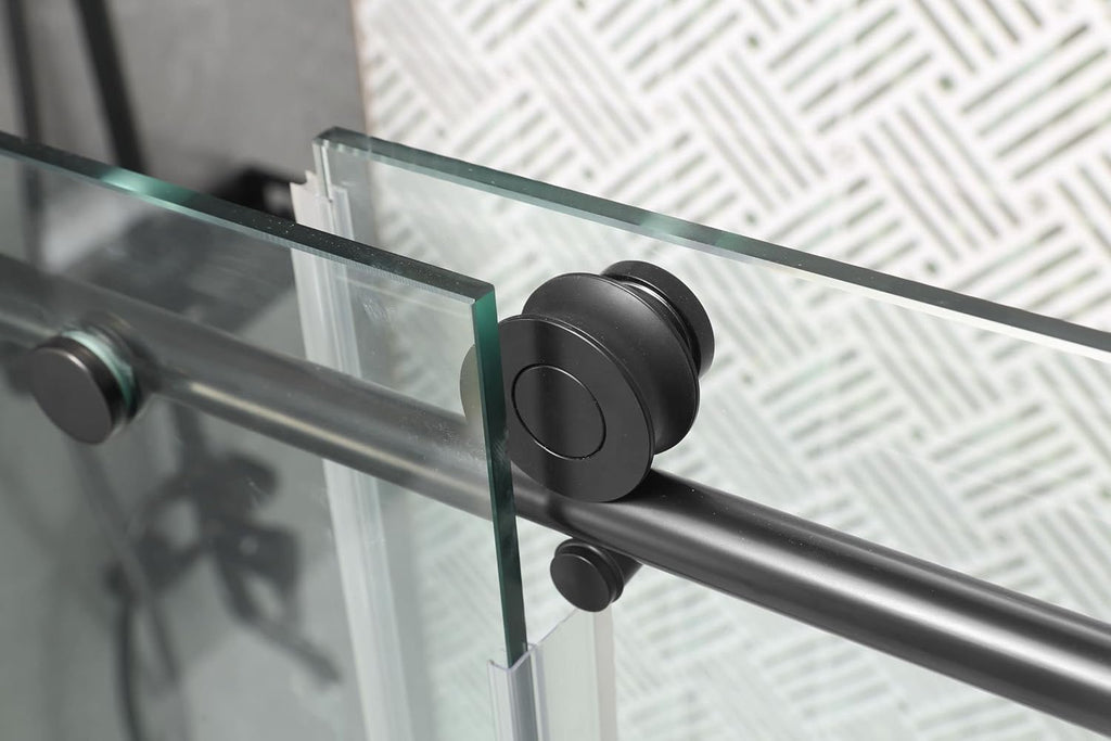 Black 1/4 Inch 6mm Glass Shower Doors