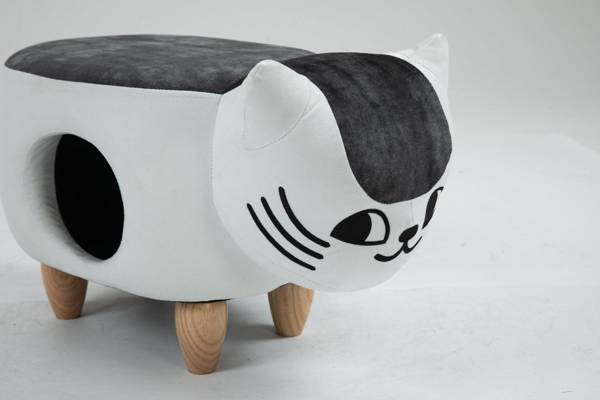 Caroline the Cat Ottoman