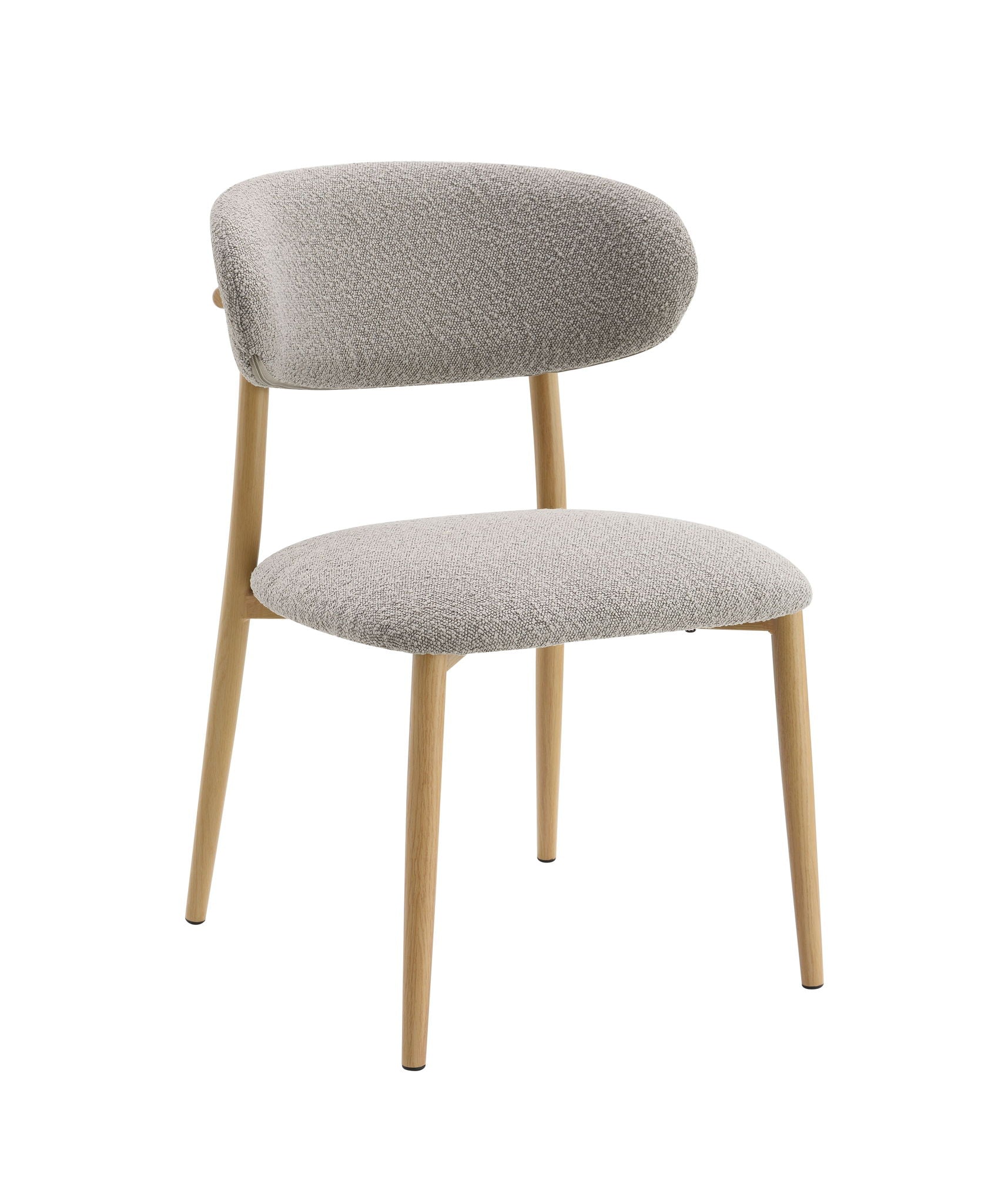 Kacey Boucle Side Chair (Set of 2) - Gray