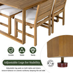 U_Style Farmhouse 5-Piece Outdoor Patio Dining Set