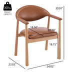 Modern Upholstered Dining Chairs with Curved Back
