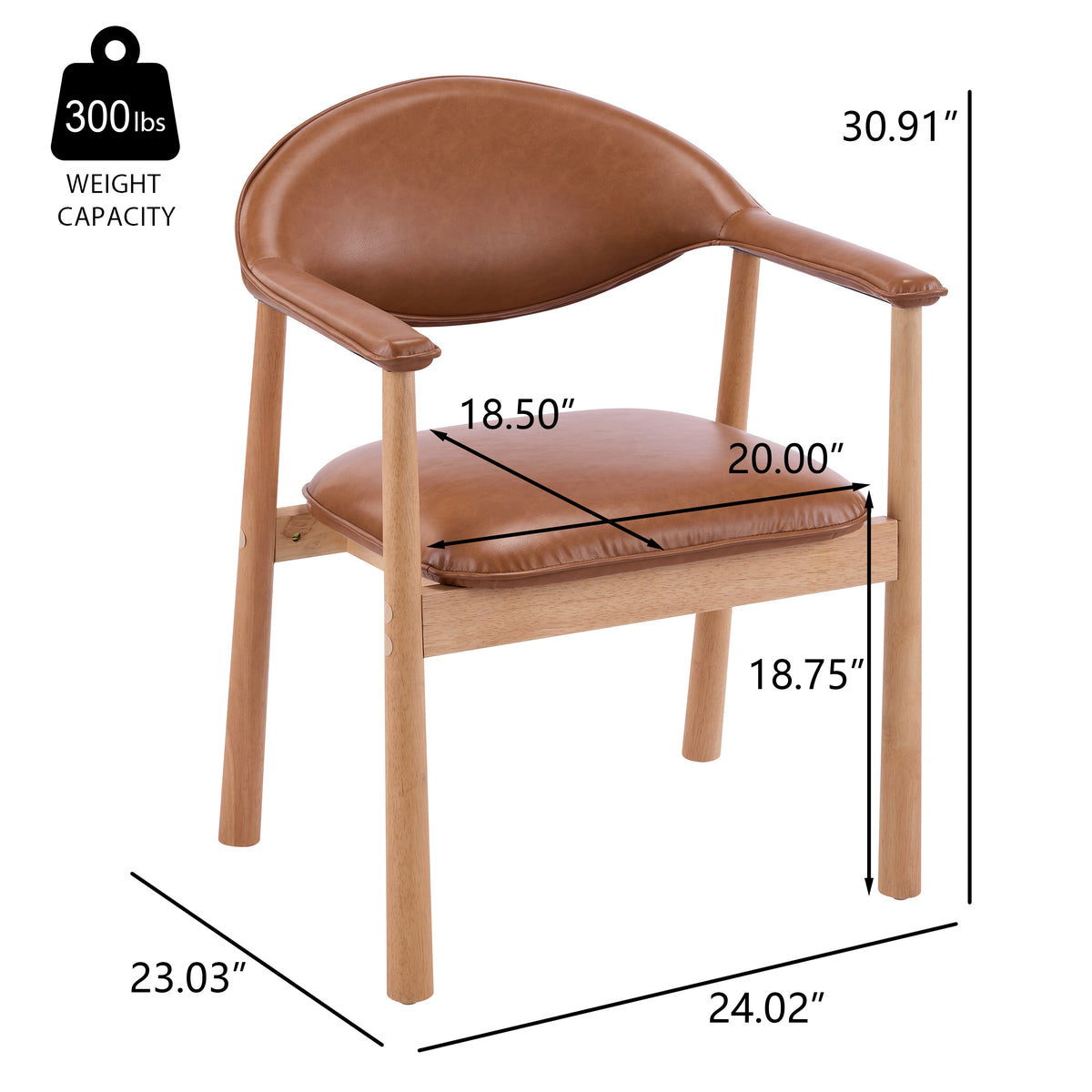 Modern Upholstered Dining Chairs with Curved Back
