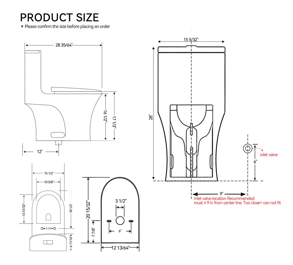 Tornado Flush One-Piece Toilet Elongated