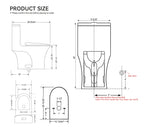 Tornado Flush One-Piece Toilet Elongated