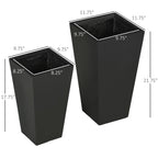 Tall Plant Pot 2-Pack Outdoor Planter Set