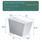 Square Smart Toilet with Built-in Tank