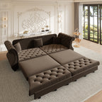 97.6" Oversized Chesterfield Pull Out Sofa Bed