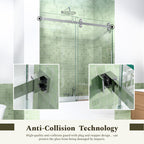 Frameless Sliding Tub Shower Door Enclosure