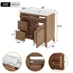 30 Inch Freestanding Farmhouse Bathroom Vanity with Integrated Sink Top
