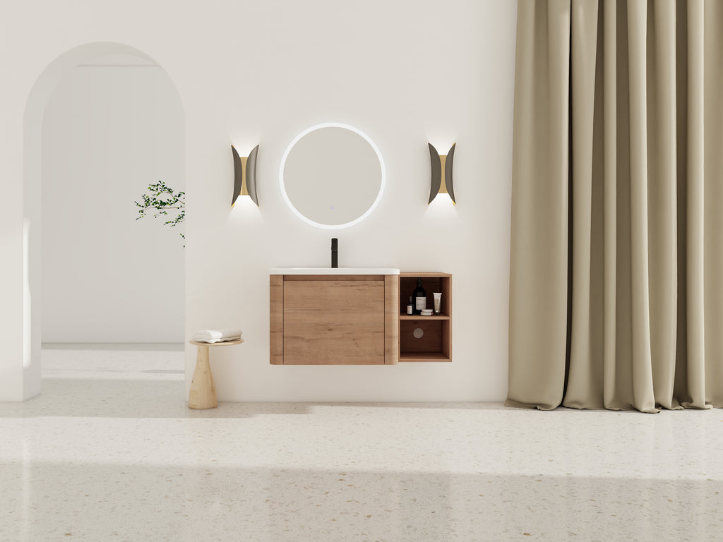 40" Wall-Mounted Bathroom Vanity