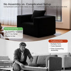 Small Boneless Sofa Chair, No Assembly Couch in a Box